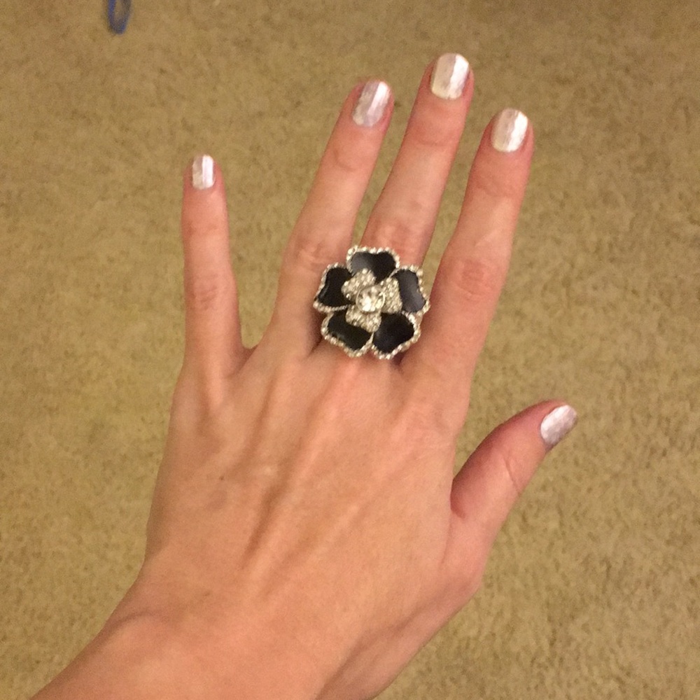 Lia Sophia enameled flower ring.